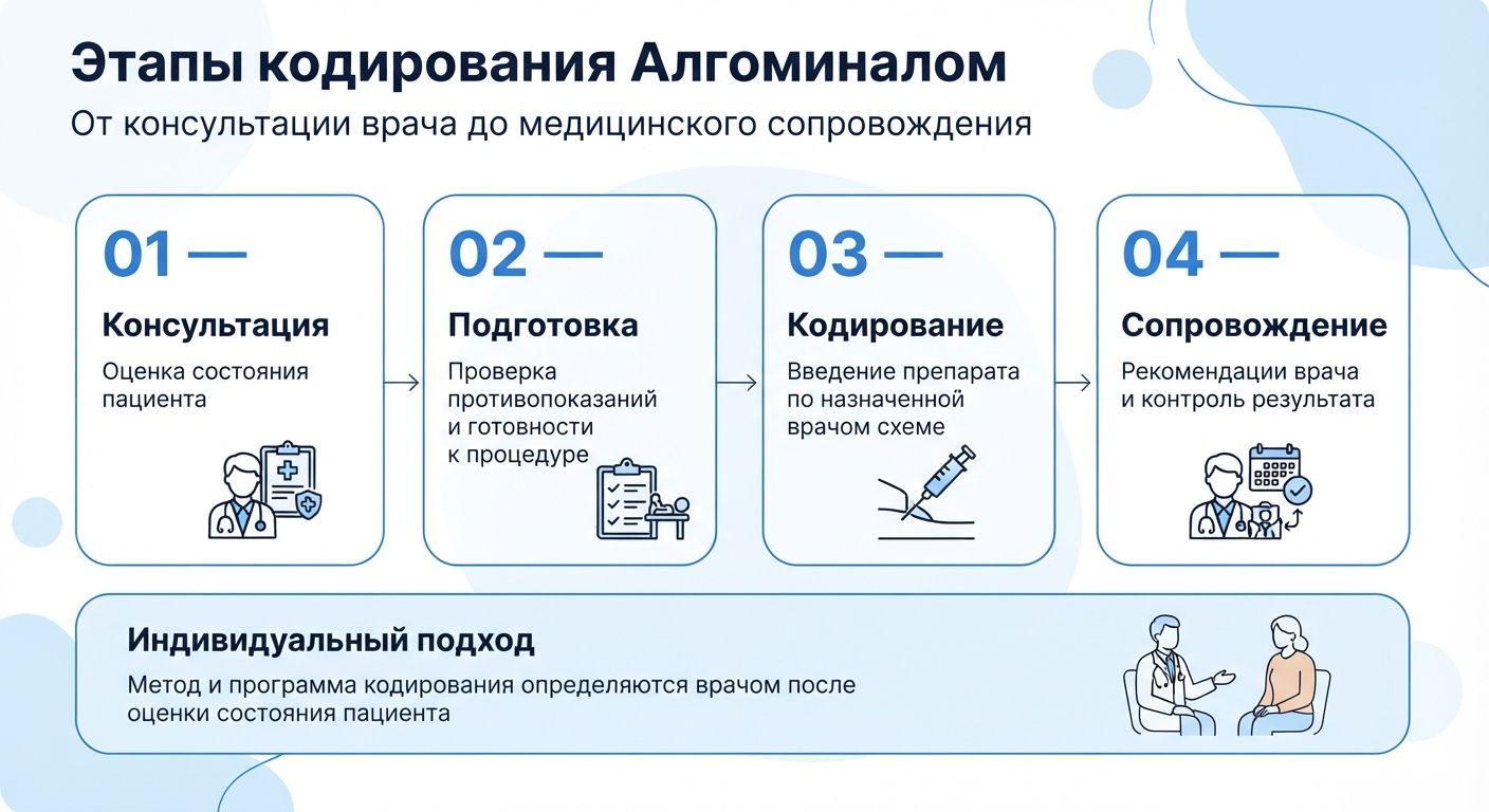 Кодирование препаратом «Алгоминал» в Нововоронеже инфографика