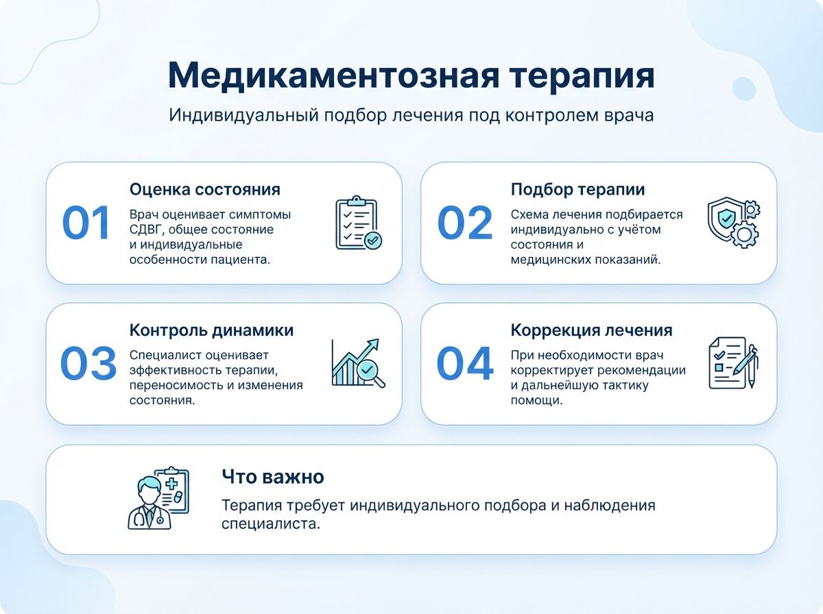 Лечение СДВГ в Нововоронеже у детей и взрослыхинфографика